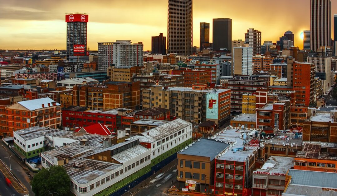 The Johannesburg skyline from above
